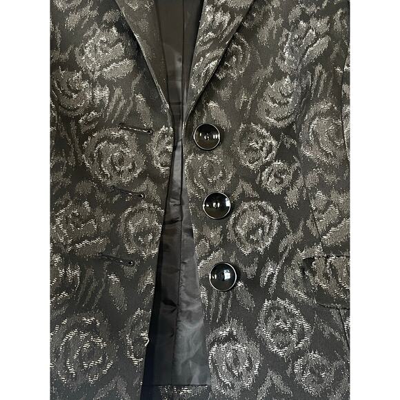 Le Suit Separates Blazer Floral 3 Buttons Long Sleeve Size 6P - Picture 2 of 7